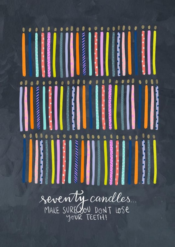 seventy seventieth Birthday Card 4337 created by Claire Lefevre