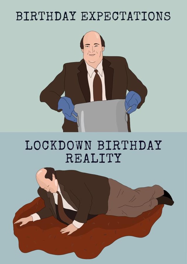 Kevin The Office Birthday Card 40726 created by The Foxy Lemon Co.