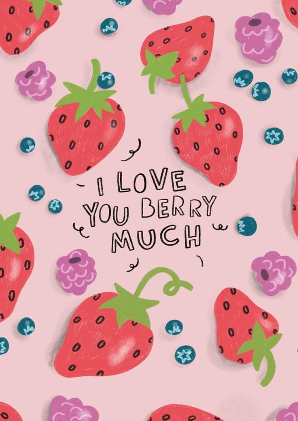 I Love You Berry Much Valentines Card created by studionough