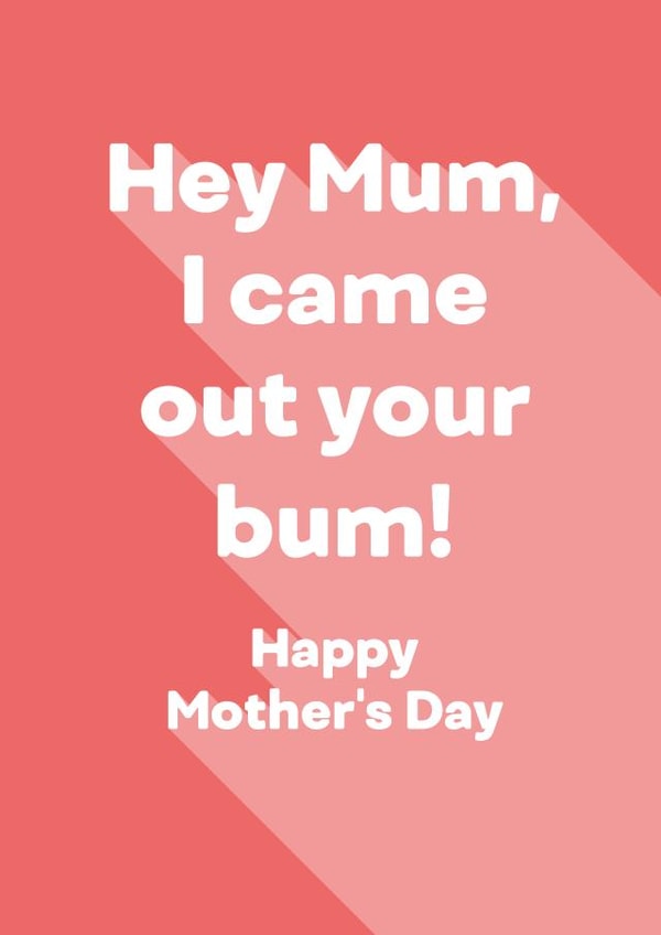 mum bum Mothers Day Card 27178 created by Ginger Ink Design