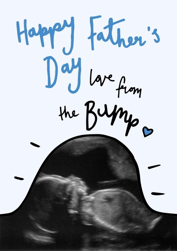 baby pregnant Father's Day Personalised Photo Card 11763 created by Oops a doodle
