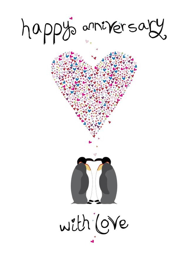 penguins animals Anniversary Card 47361 created by Lush Stuff