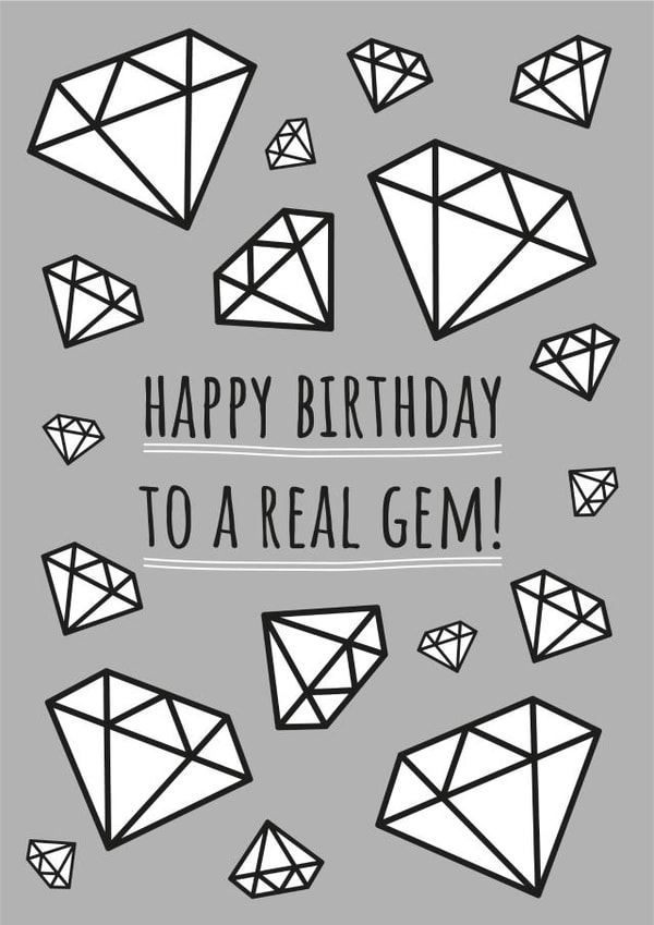 crystals gem Birthday Card 16142 created by Creative Gemz