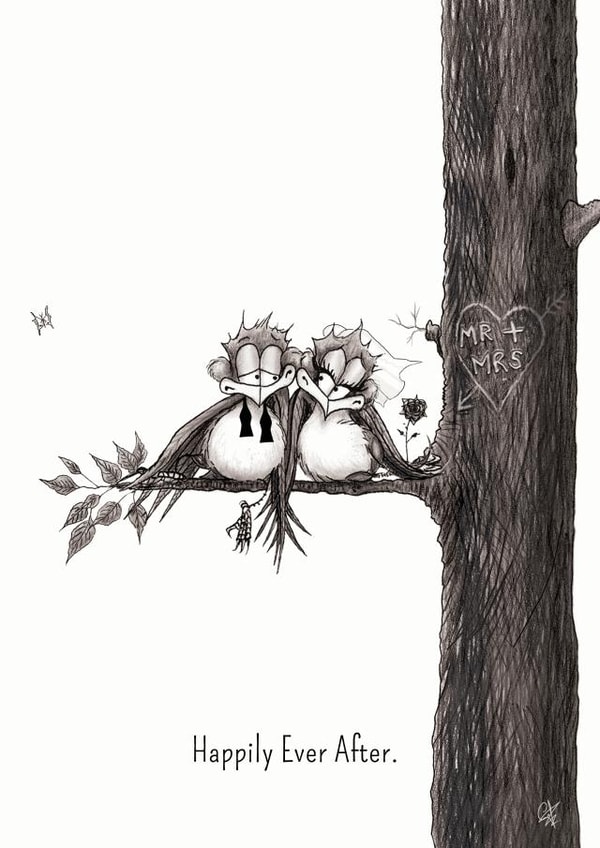 Love birds - Happily ever after created by Catherine Flynn