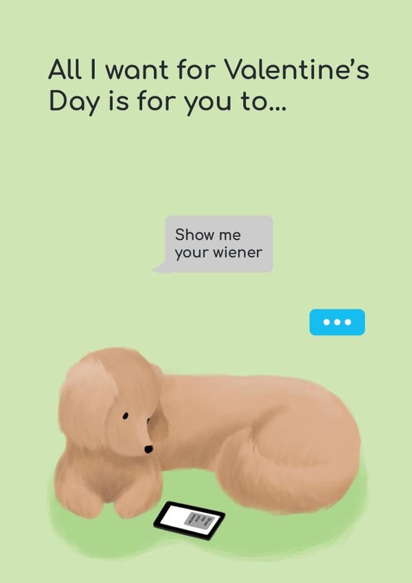 Valentine's Wiener created by Emma-Lee Taaffe