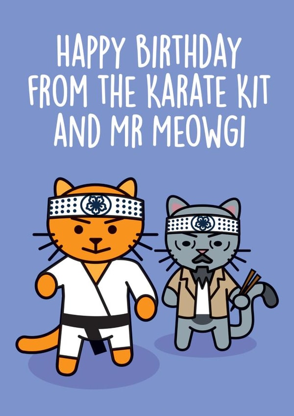 The Karate Kid Film/TV/Netflix Birthday Card 31086 created by Thirty Mussels