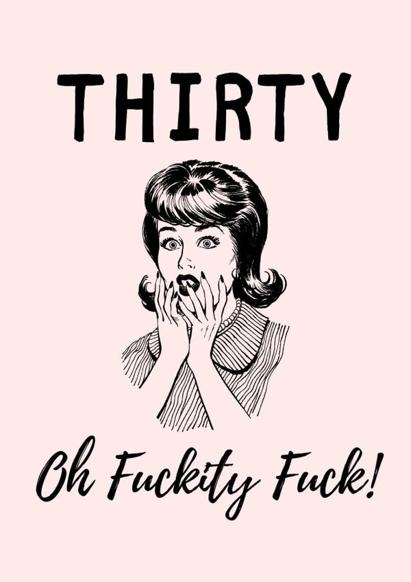 Damsel in distress 30th birthday card created by BritWit