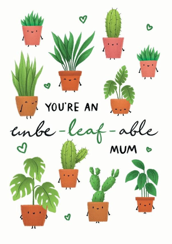 pun plant Mothers Day Card 21525 created by Sophie Kent Illustration
