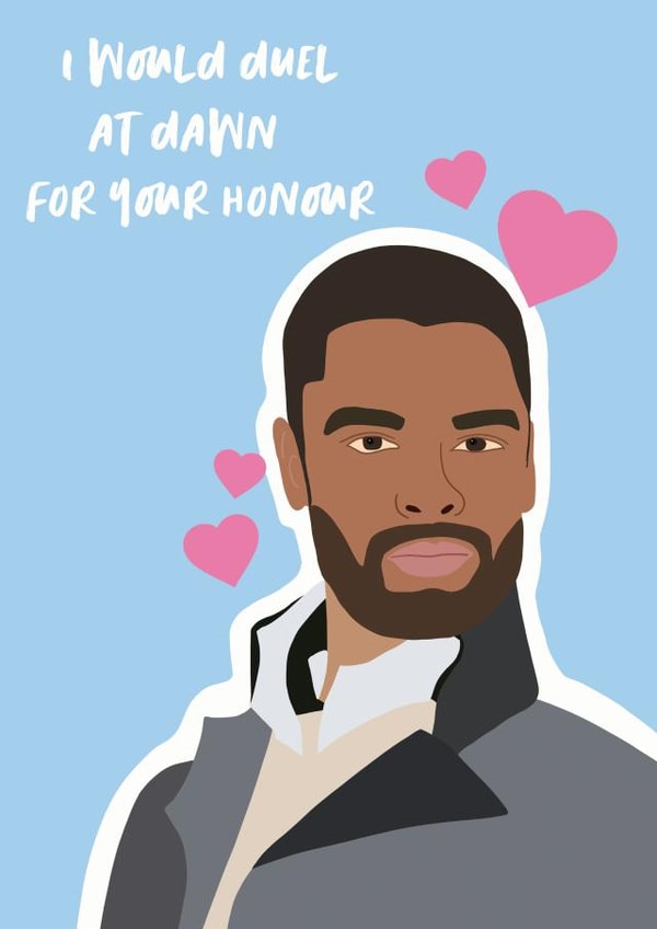 Duel At Dawn Bridgerton Valentine's Card created by Sweetlove Press