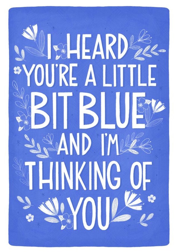 flowers leaves Thinking of you Card 4354 created by Claire Lefevre