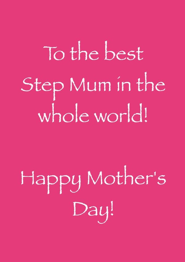 best stepmum Mothers Day Card 32588 created by Fee Fee