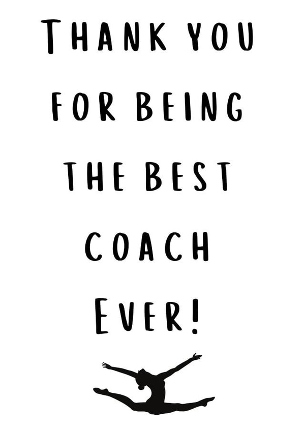 dance dance coach Thank You Card 13890 created by Gym Squad