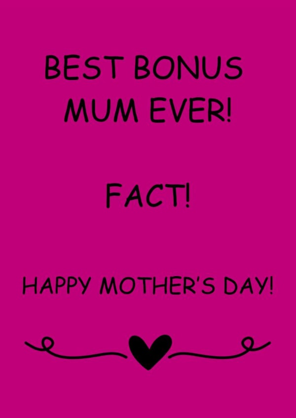 CUTE MOTHERS DAY CARD TO A GREAT BONUS MUM created by Fee Fee
