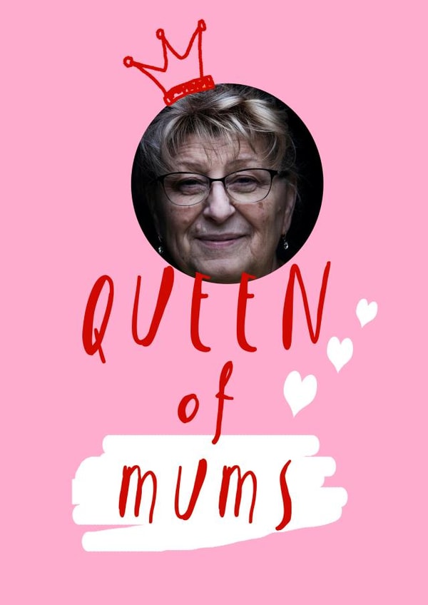 queen of Mothers Day Personalised Photo Card 7247 created by Giddy Kipper