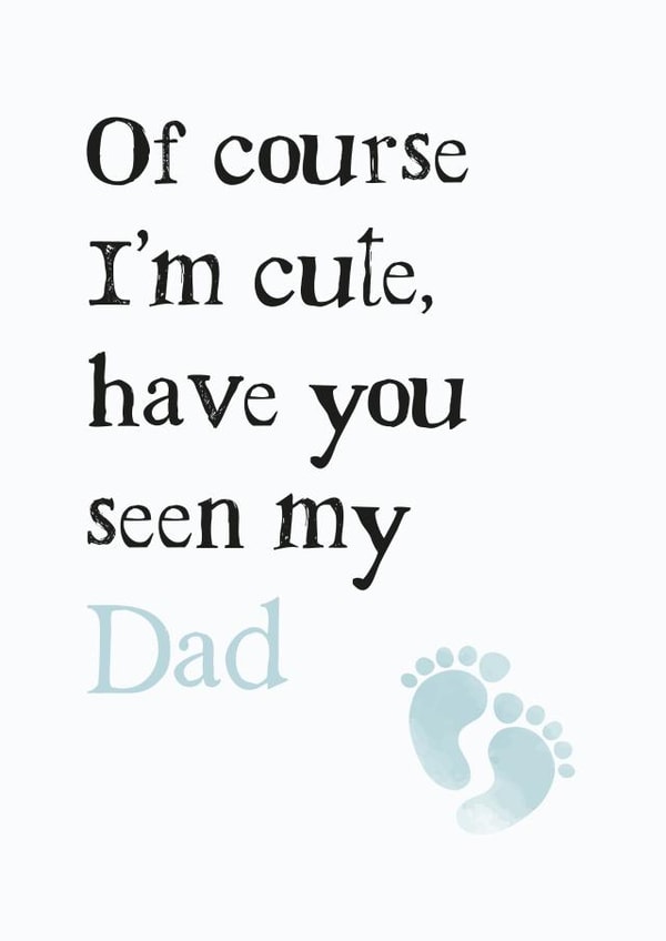 dad footprint Father's Day Card 47592 created by Nina Dannan
