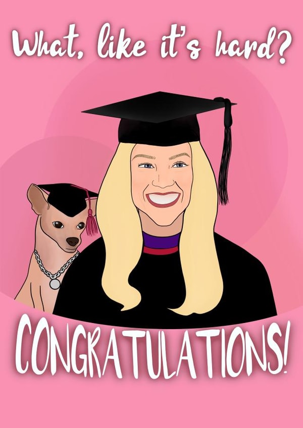 Legally Blonde Congratulations Card created by Esther the Sketcher