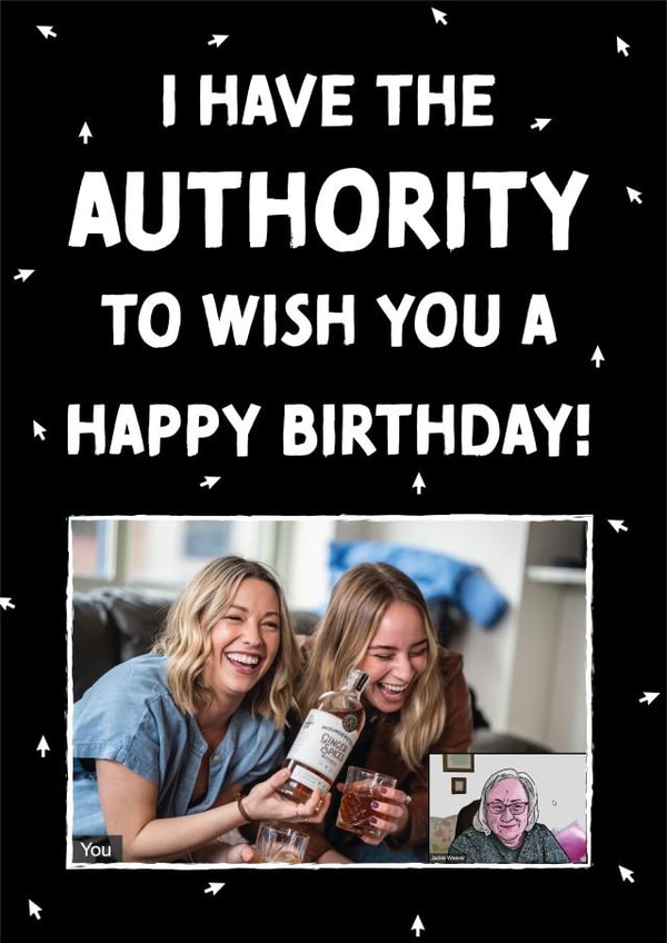 jackie weaver funny Birthday Personalised Photo Card 20037 created by Cards from Designers