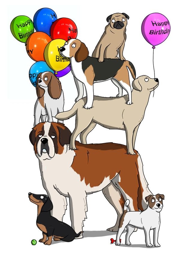 From the dog furry friends Birthday Card 20318 created by Cumbertoons