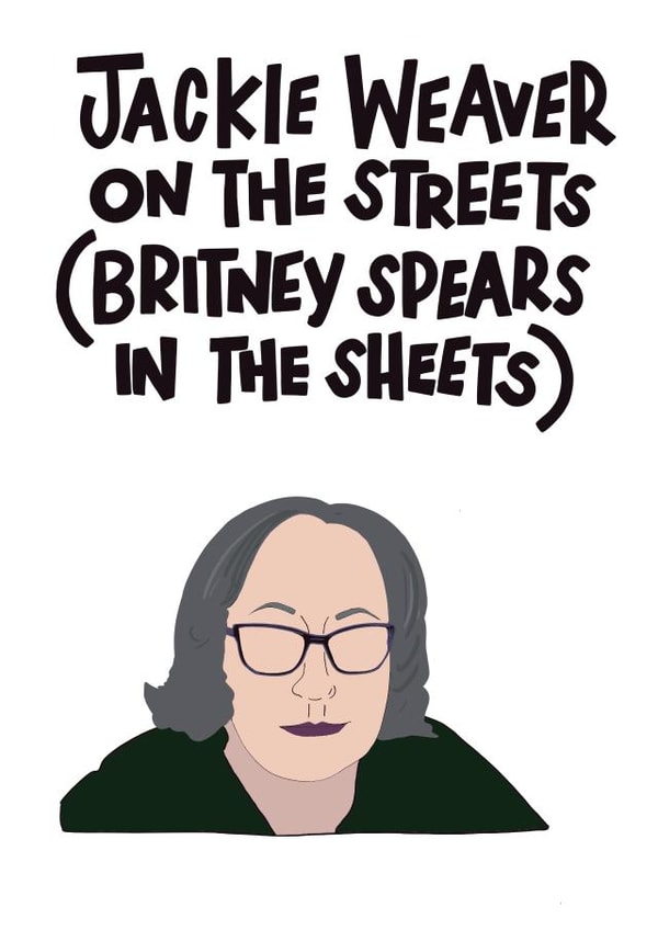 Jackie Weaver Funny Valentines Day Card 40979 created by Sophie Killingley