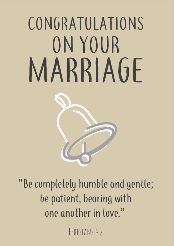 Marriage Union Engagement & Marriage Card 41261 created by Christian Gift Store