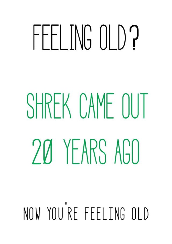 feeling old old Birthday Card 21693 created by Arthur Joan Design