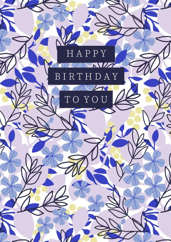 floral flowers Birthday Card 21695 created by Amy Rushton