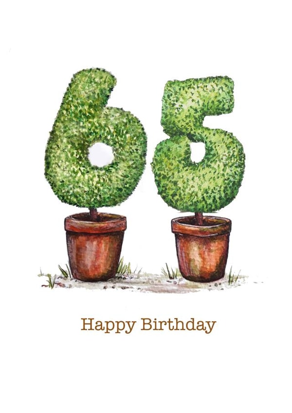 65 65th Birthday Card 6864 created by Nancy Alford
