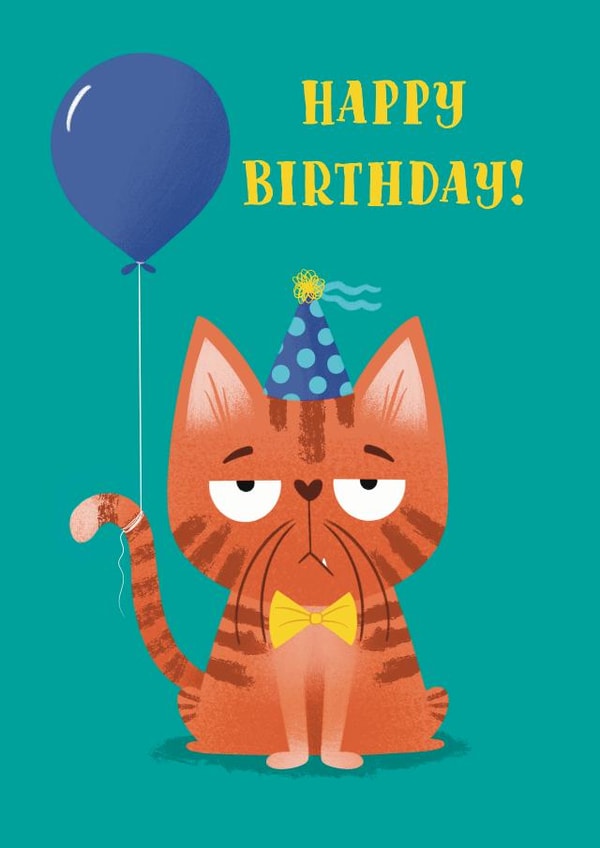 Cat Animal Birthday Card 21701 created by Hannah Jayne Lewin