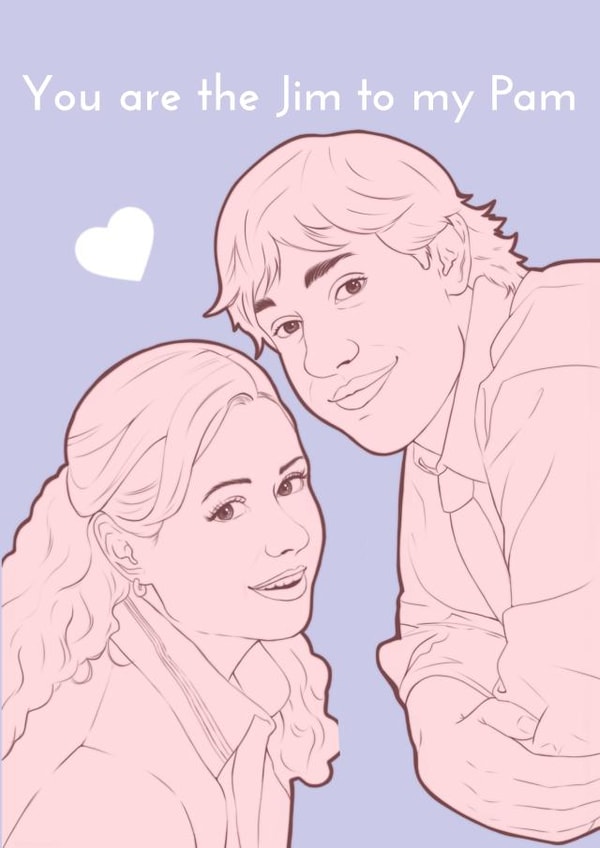 Jim and Pam Jim Valentines Day Card 47674 created by Hayley Gregor