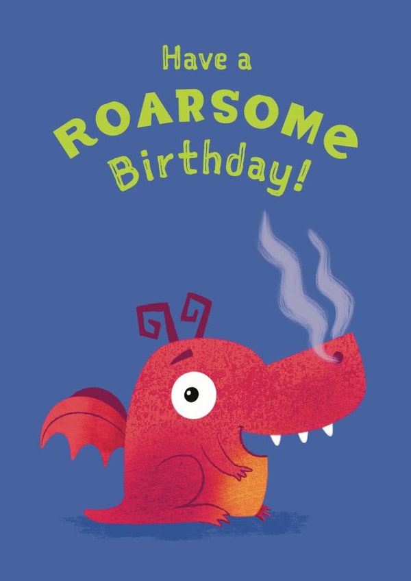 roar roarsome Birthday Card 21702 created by Hannah Jayne Lewin