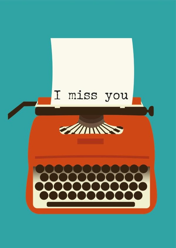 typewriter love Love & Friendship Card 3647 created by Gail Myerscough