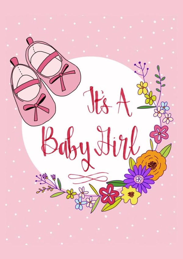 baby girl congratulations New Baby Card 21682 created by Jess Hancock
