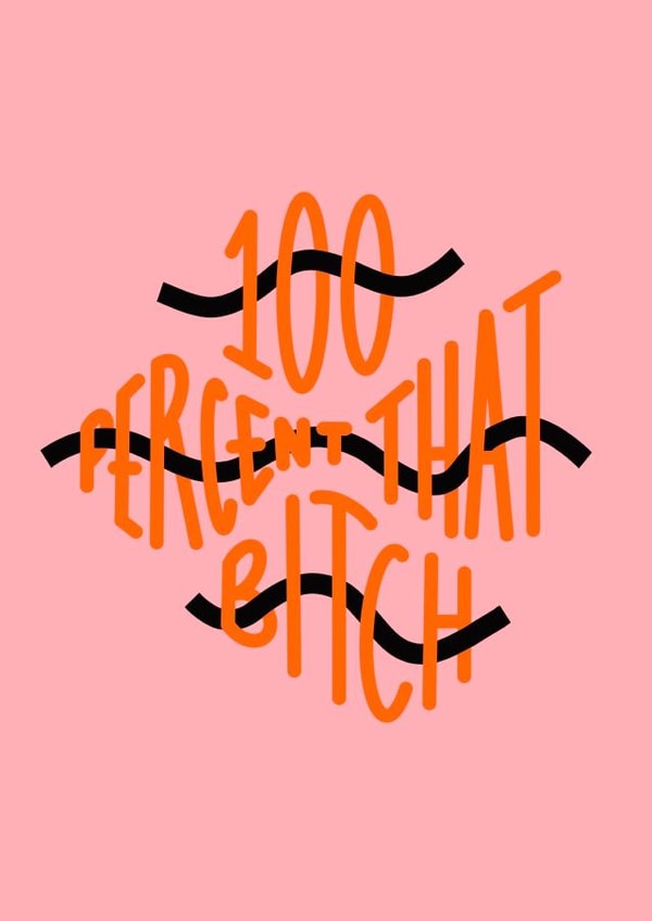 100% one hundred percent Birthday Card 13176 created by Jodi Feddon