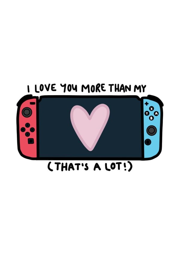 Nintendo Switch Valentine's/Anniversary Card created by Roisin
