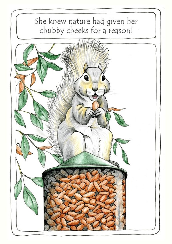 Squirrel female Love & Friendship Card 47734 created by Margaret Turton