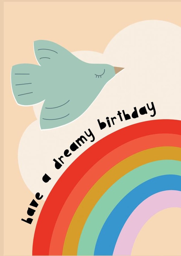 Dreamy Rainbow Birthday Card created by Nelly's Treasures