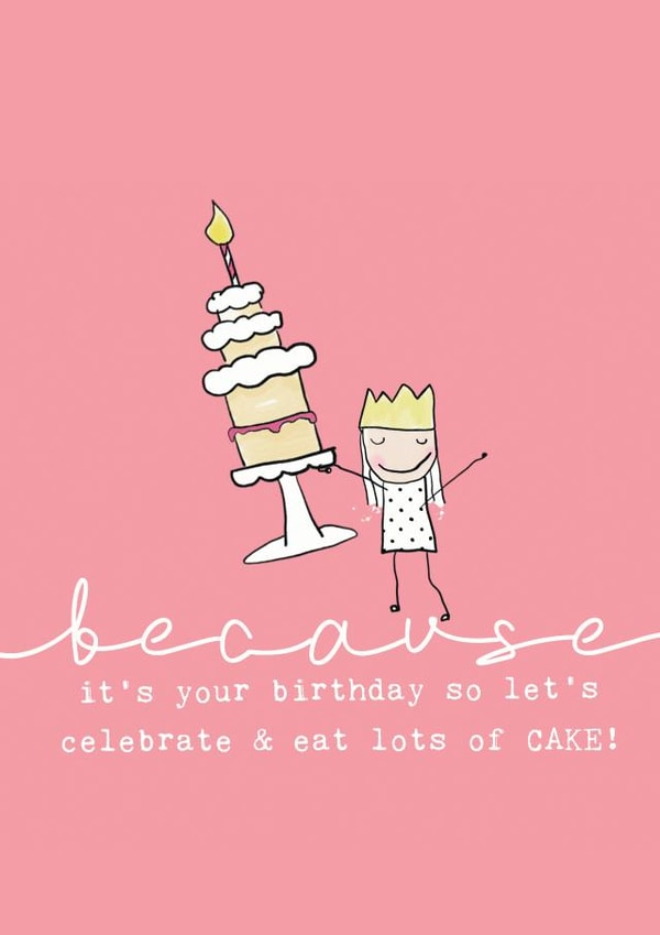 CELEBRATE AND EAT LOTS OF CAKE BIRTHDAY CARD created by Bexy Boo