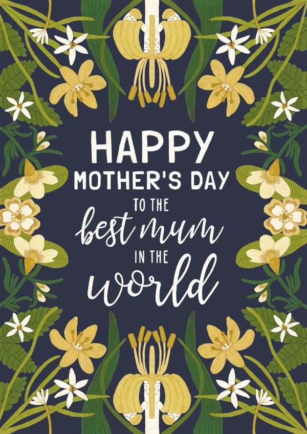 traditional flowers Mothers Day Card 40730 created by Made by Burbs