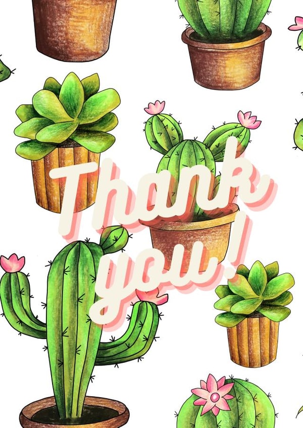 thanks cactus Thank You Card 21590 created by DIanne Richardson