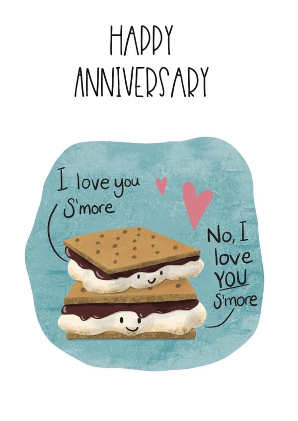 smores s'mores Anniversary Card 21739 created by Silky Rose Design