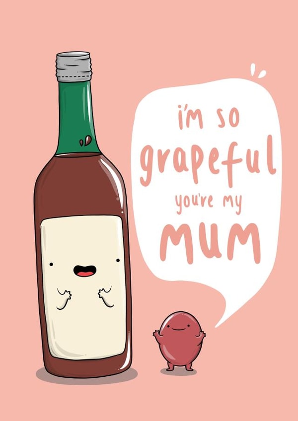 grapeful grateful Mothers Day Card 17831 created by The Tipsy Turtle