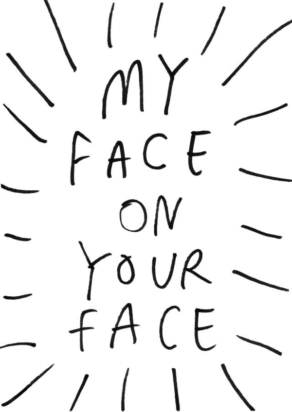 face face on face Valentines Day Card 31767 created by jenny haytch