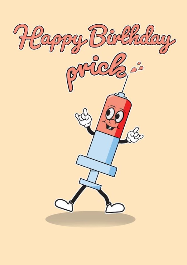 prick adult Birthday Card 45188 created by McNutt's Design