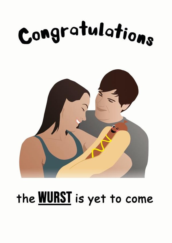 wurst german sausage New Baby Card 37118 created by Broken ReCARD