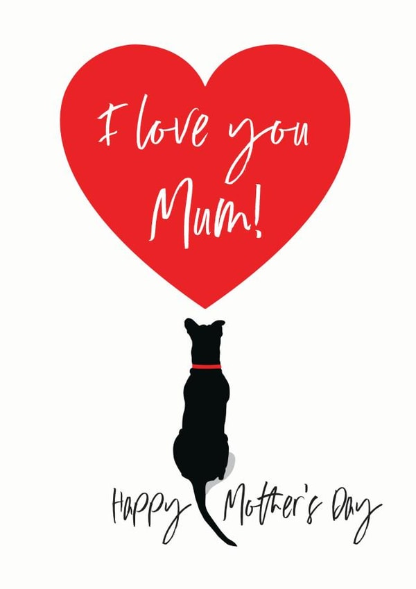 Illustration Dog Mothers Day Card 19230 created by Jackie Ponwaye Design