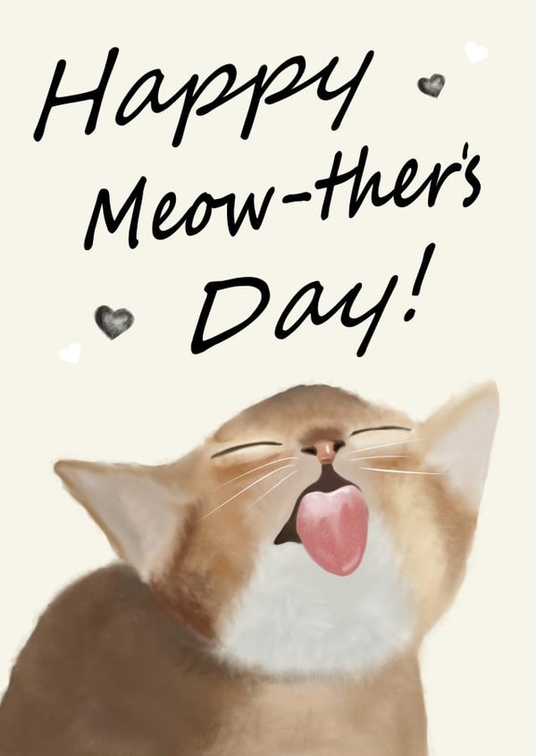 meow-thers pum Mothers Day Card 12430 created by onethirtysix_am