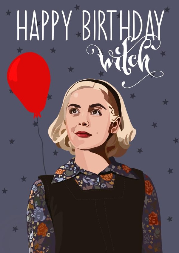 The chilling adventures of Sabrina Sabrina Birthday Card 21128 created by Alexa Makes Cards