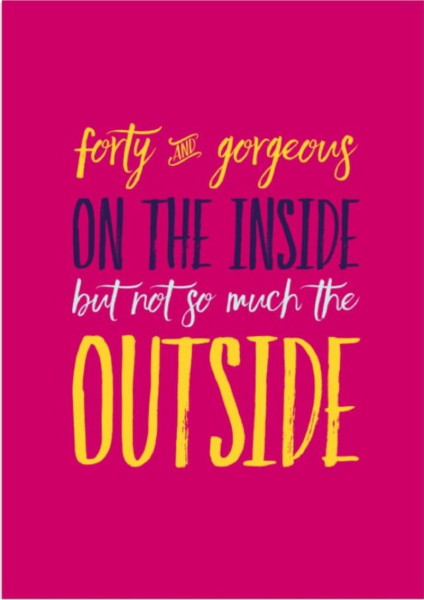 forty fortieth Birthday Card 12599 created by CreatedbyMe Sean