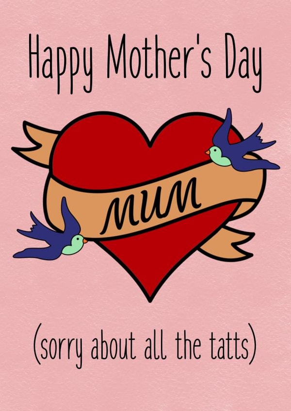 funny tattoos Mothers Day Card 21218 created by @lbandlissy