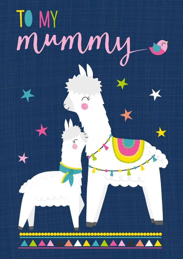 llama animals Mothers Day Card 40131 created by Fox and Bird Studio